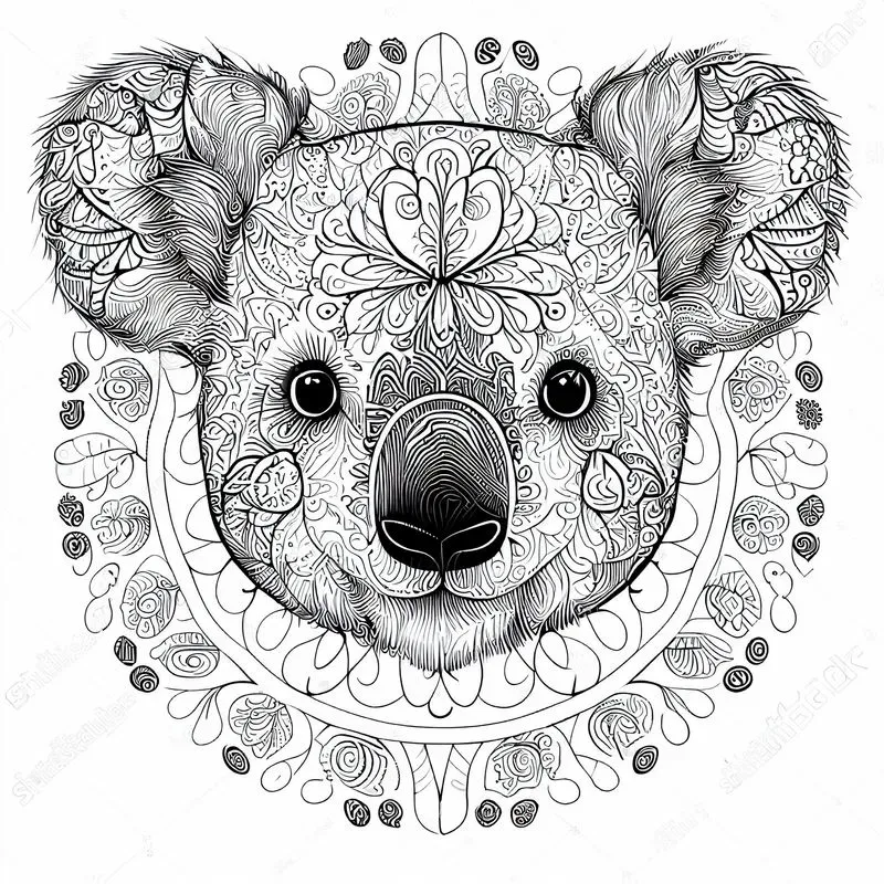 Animal Mandala For Coloring Books And Tatoos