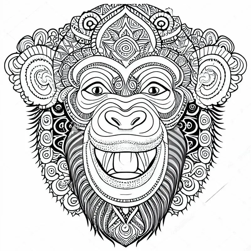 Animal Mandala For Coloring Books And Tatoos