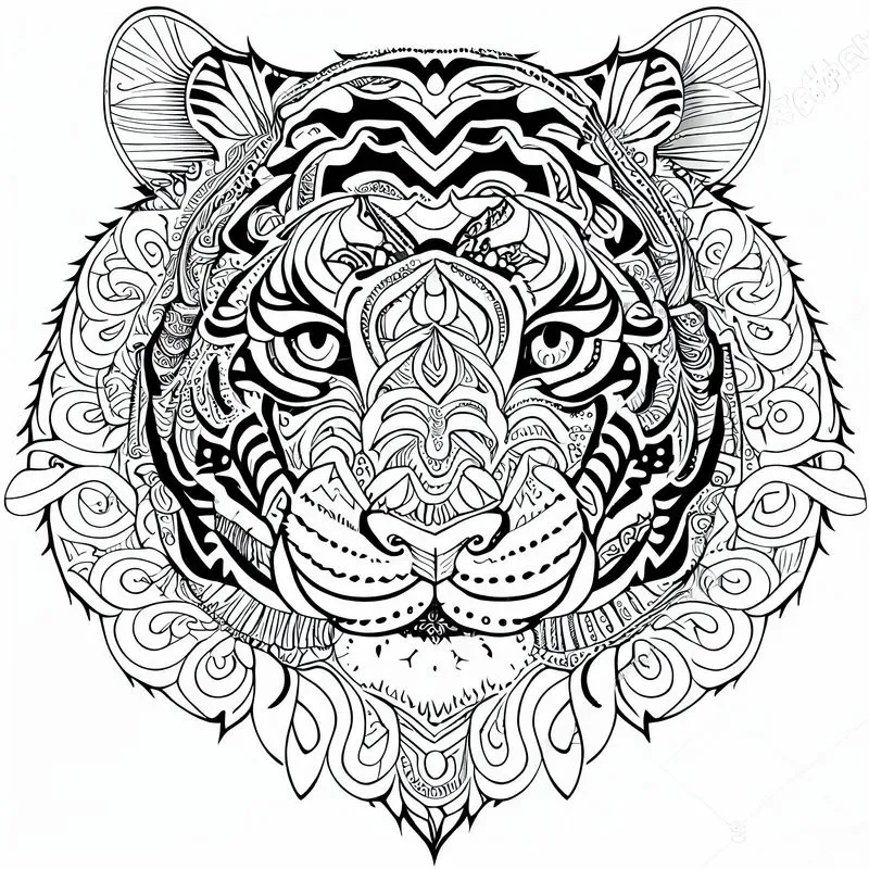 Animal Mandala For Coloring Books And Tatoos