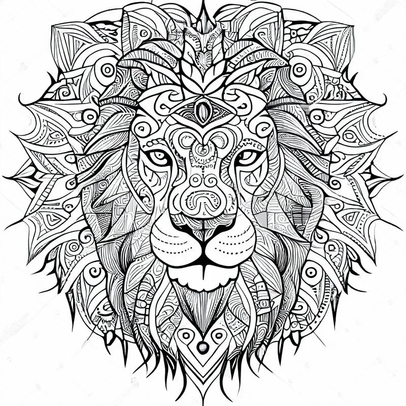 Animal Mandala For Coloring Books And Tatoos