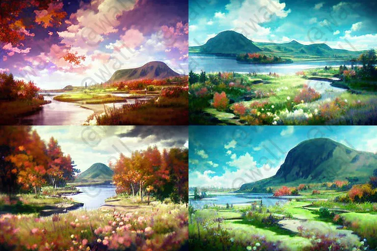 Mountainous Lakes And Rivers