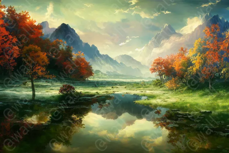 Mountainous Lakes And Rivers