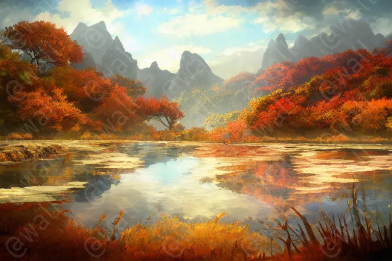 Mountainous Lakes And Rivers