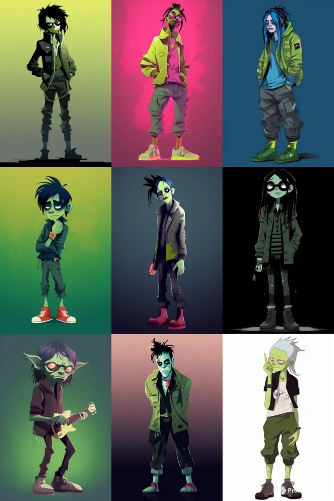 Gorillaz Style Characters