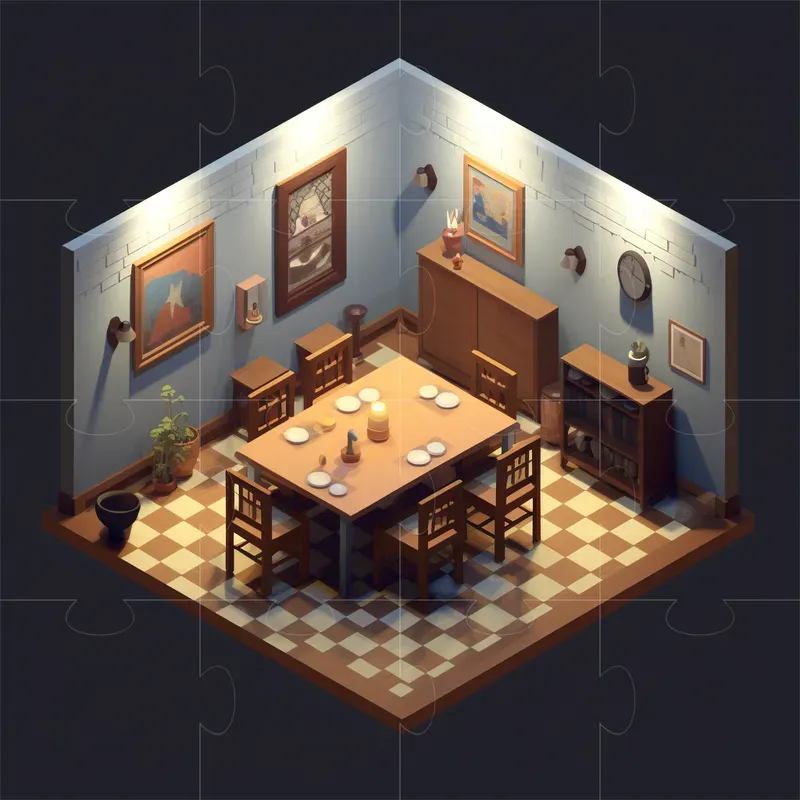 Simple Isometric Interior Designs