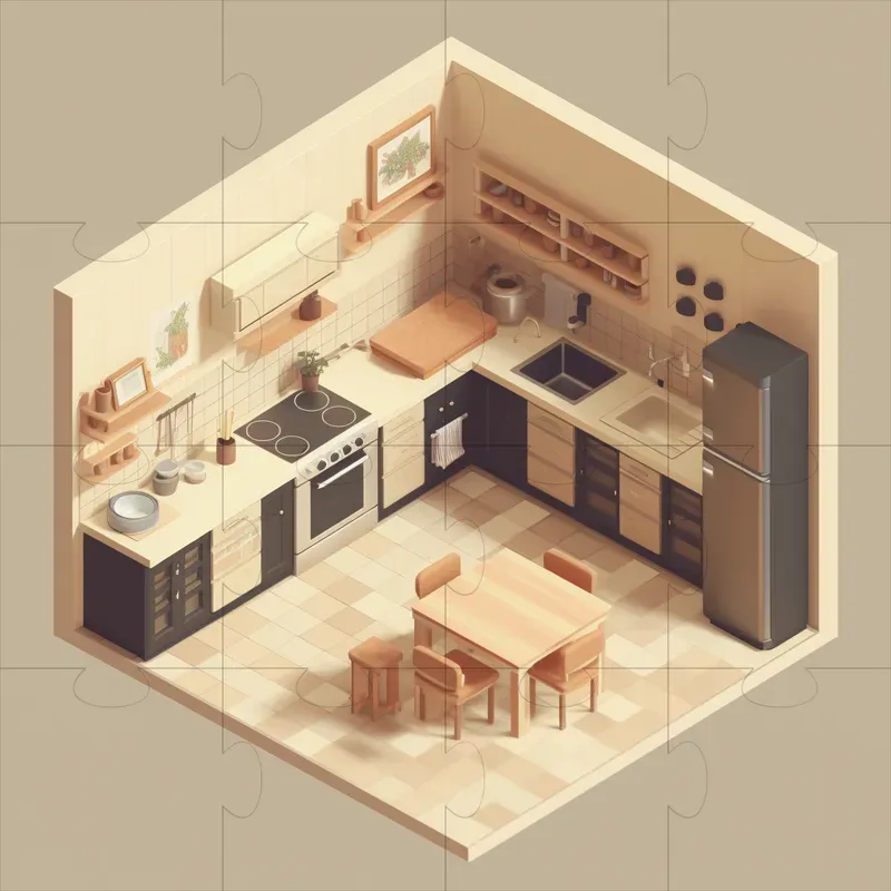 Simple Isometric Interior Designs
