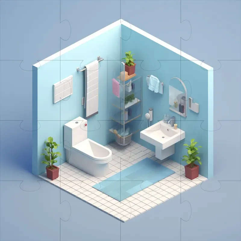 Simple Isometric Interior Designs