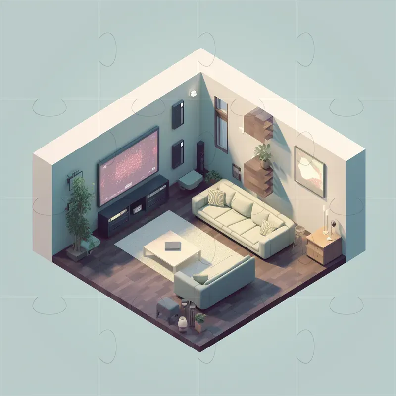 Simple Isometric Interior Designs