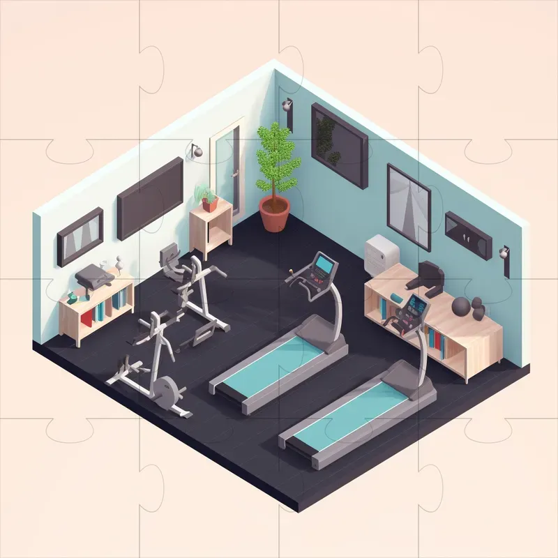 Simple Isometric Interior Designs