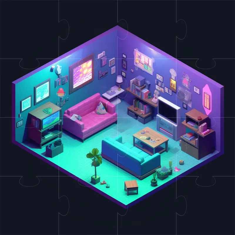 Simple Isometric Interior Designs