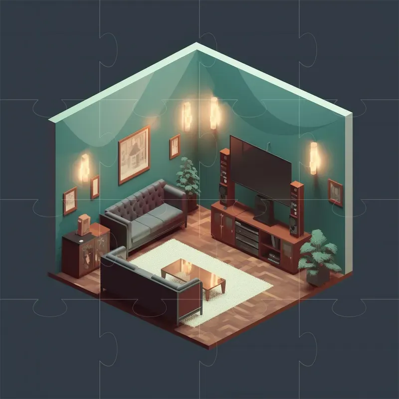 Simple Isometric Interior Designs