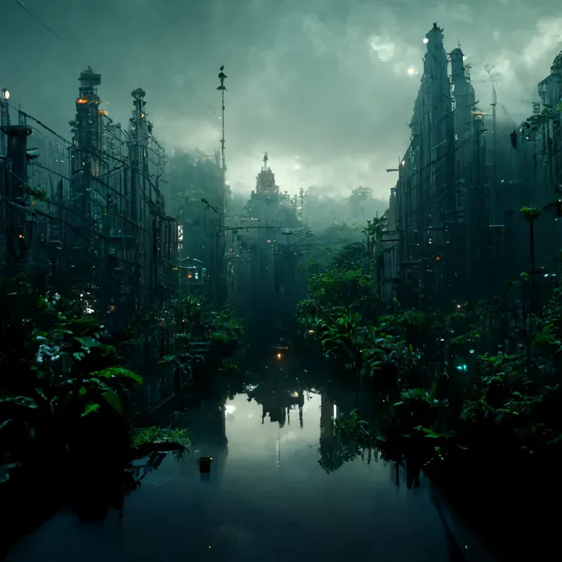 Futuristic Lovecraftian Cities