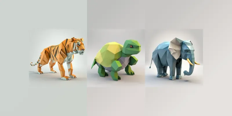 Low-poly Animal Characters generated by undefined