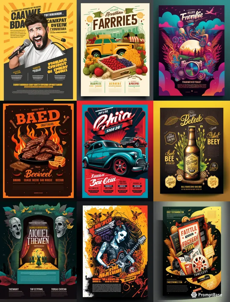 Illustrated Event Flyer Templates