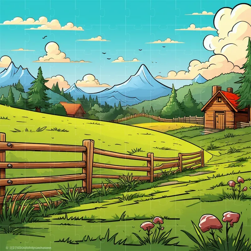 Simple 2D Children Book Scenes