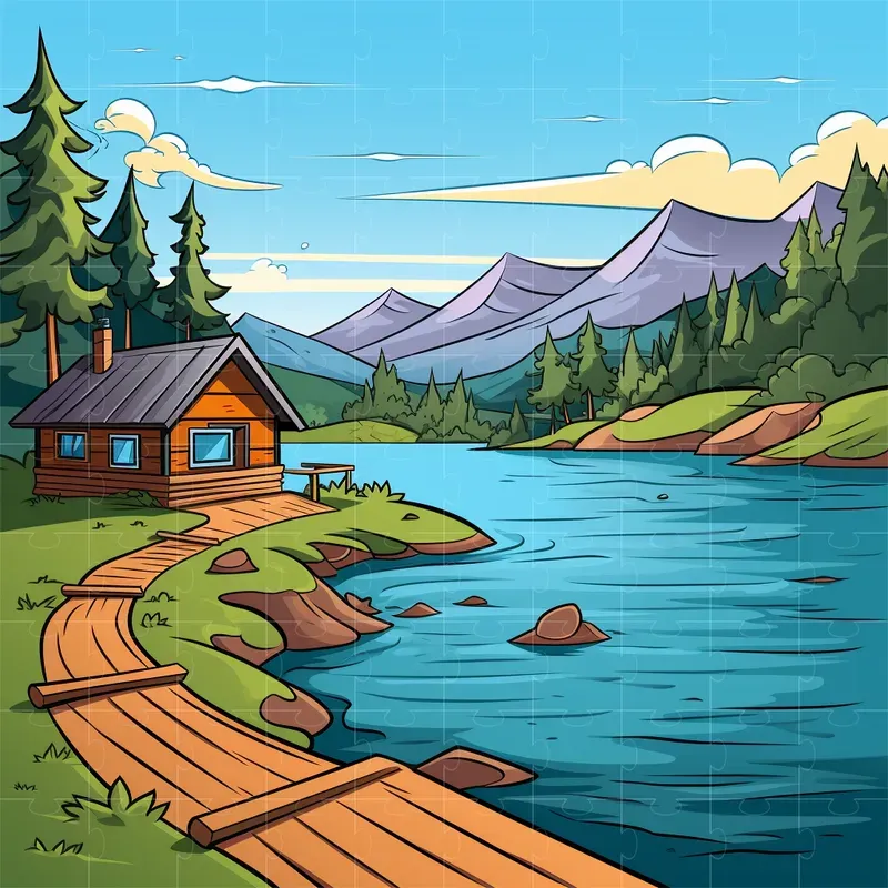 Simple 2D Children Book Scenes