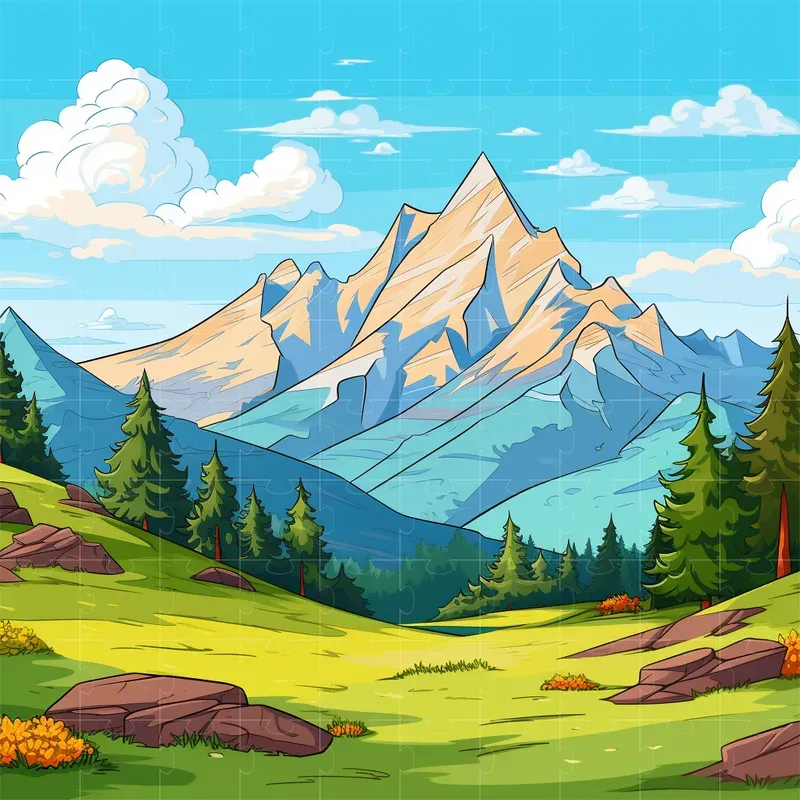 Simple 2D Children Book Scenes