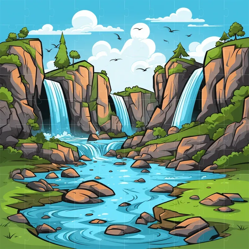 Simple 2D Children Book Scenes