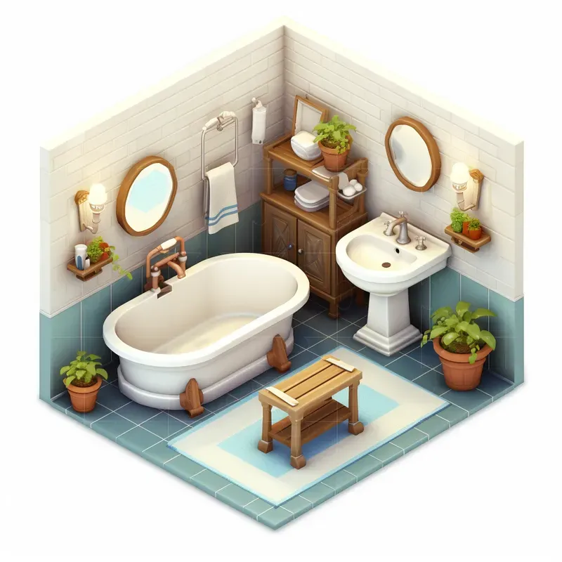 3D Isometric Cute Miniature Rooms