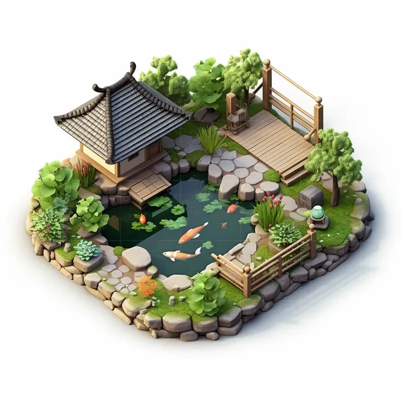3D Isometric Cute Miniature Rooms