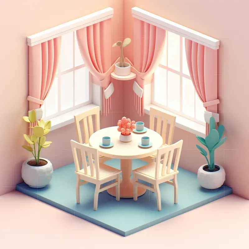 3D Isometric Cute Miniature Rooms