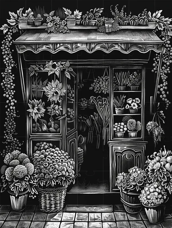 Scratchboard Art On Black Backgrounds