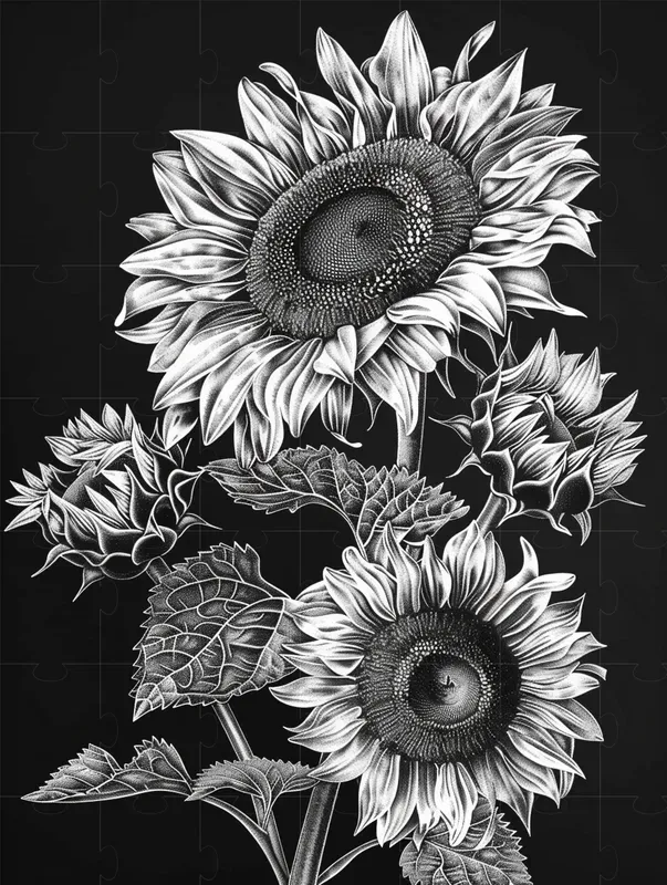 Scratchboard Art On Black Backgrounds