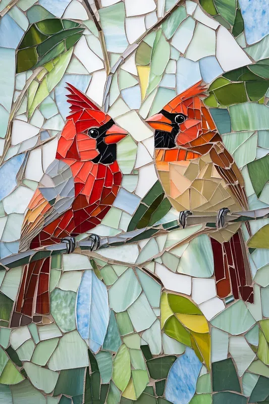 Charming Broken Glass Mosaic Art