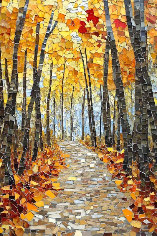 Charming Broken Glass Mosaic Art