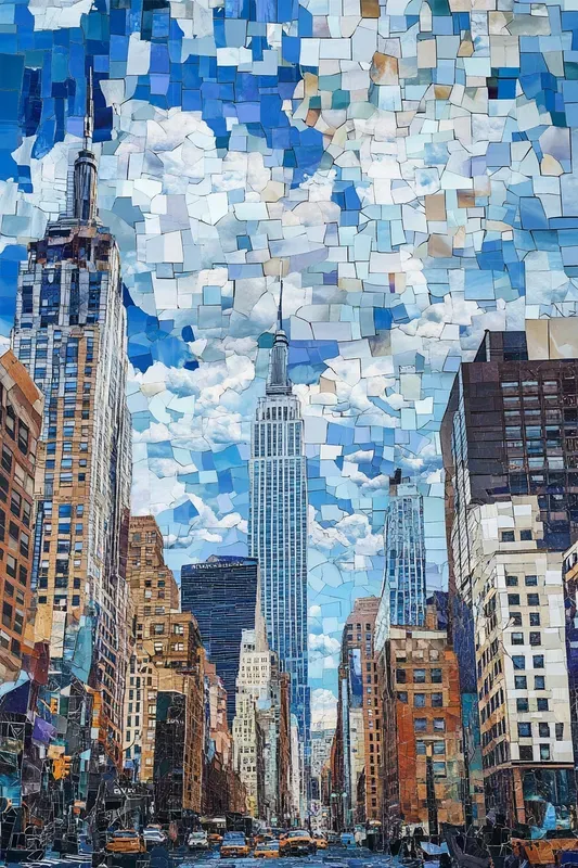 Charming Broken Glass Mosaic Art