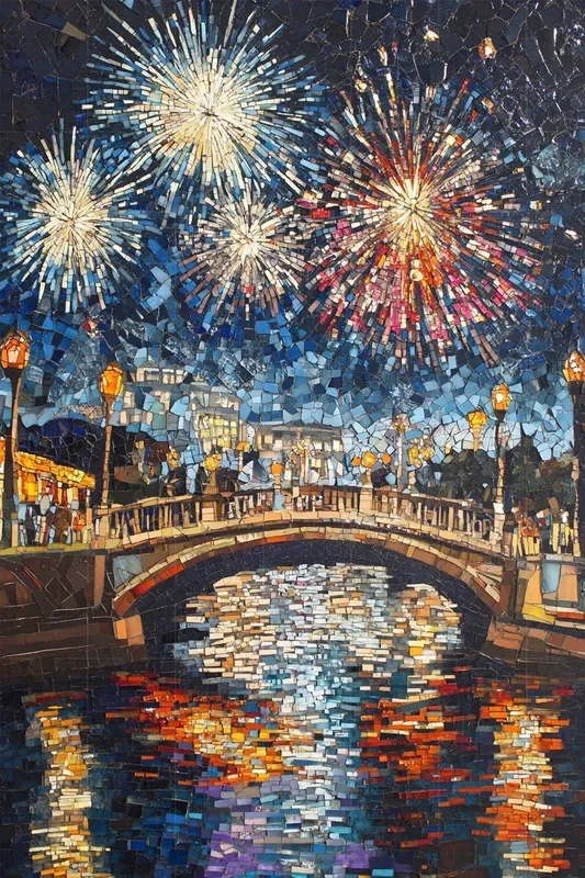Charming Broken Glass Mosaic Art