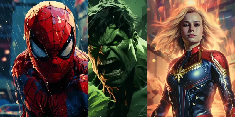Pop Art Wallpapers Marvel Dc Characters generated by undefined