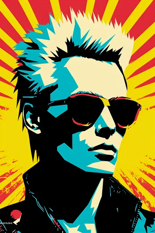 High Contrast Neon Pop Art