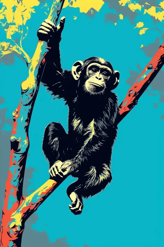 High Contrast Neon Pop Art