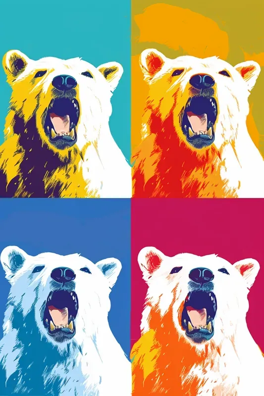 High Contrast Neon Pop Art