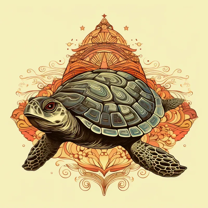 Neutral Clay Tone Bohemian Tattoo Design