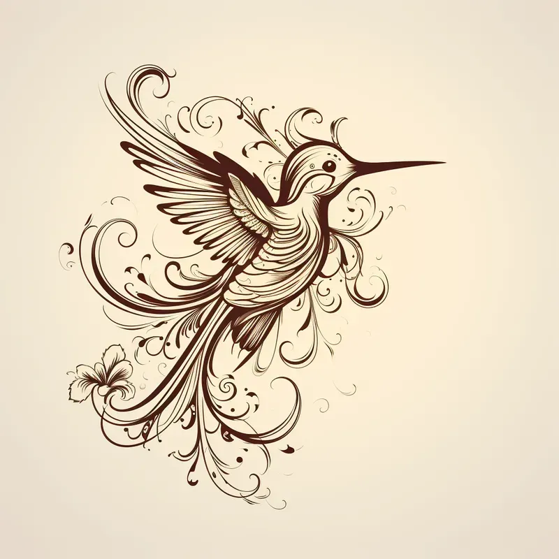Neutral Clay Tone Bohemian Tattoo Design