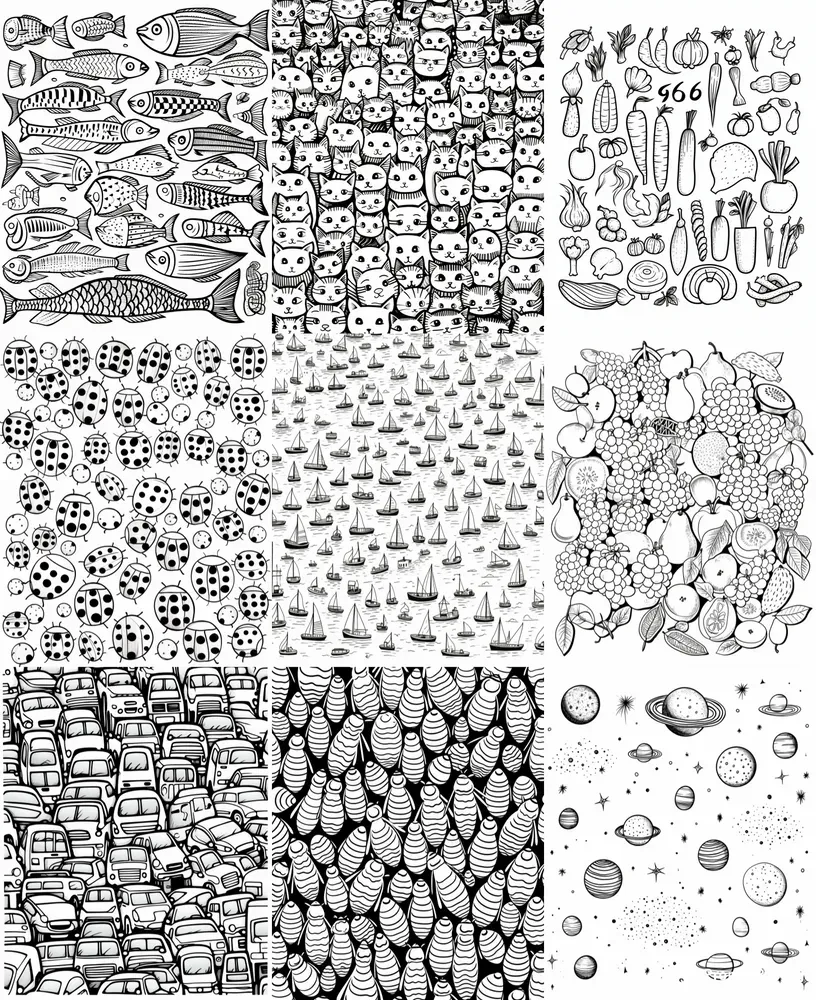 Cartoon Doodle Coloring Pages