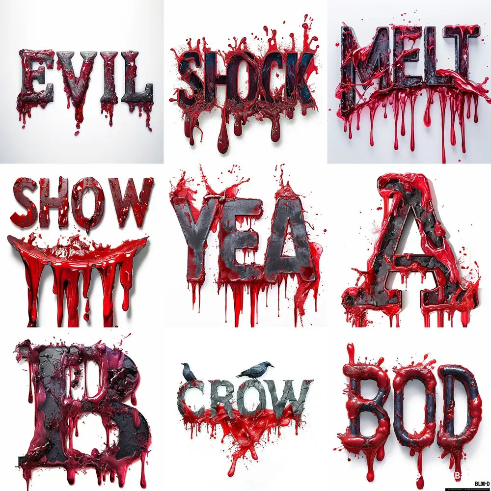 Creepy Horror Style Fonts Custom Texts