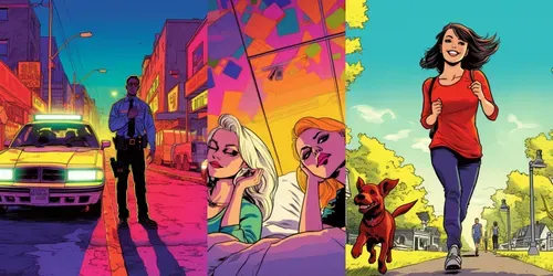 Comic Scenes generated by midjourney