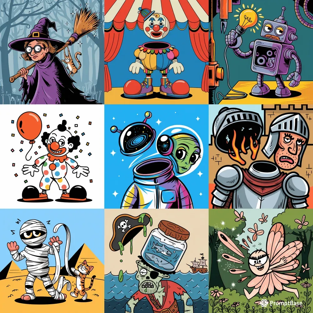 Disconnected Character Illustrations