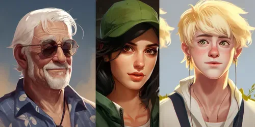 Anime Cute Cartoon Manga Japan Portraits generated by midjourney