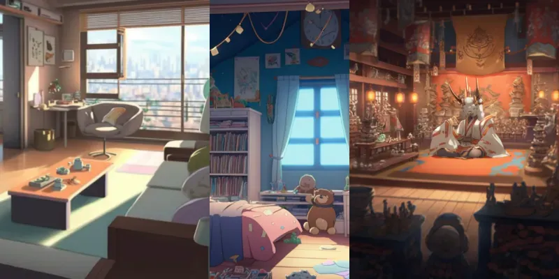 Anime Style Backgrounds generated by undefined