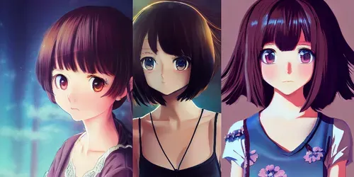 Anime Girls generated by midjourney