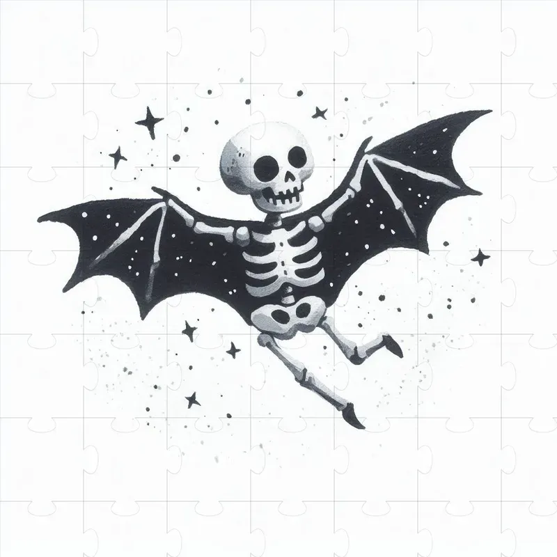 Expressive Halloween Skeleton Vector Art DALL·E Prompt | PromptBase