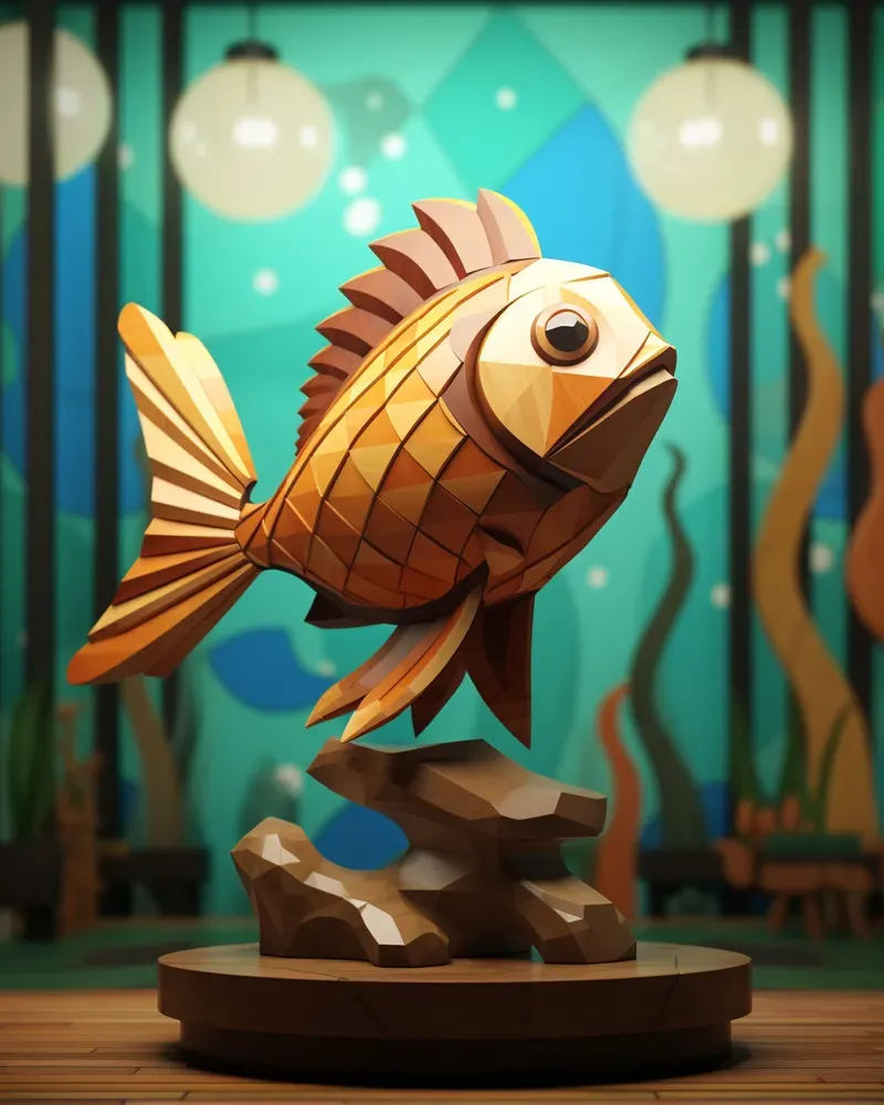 Wooden Animal Statue Midjourney Prompt PromptBase