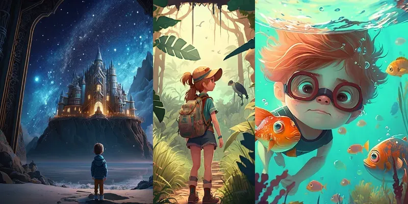 Storybook Adventure Illustrations Midjourney Prompt | PromptBase