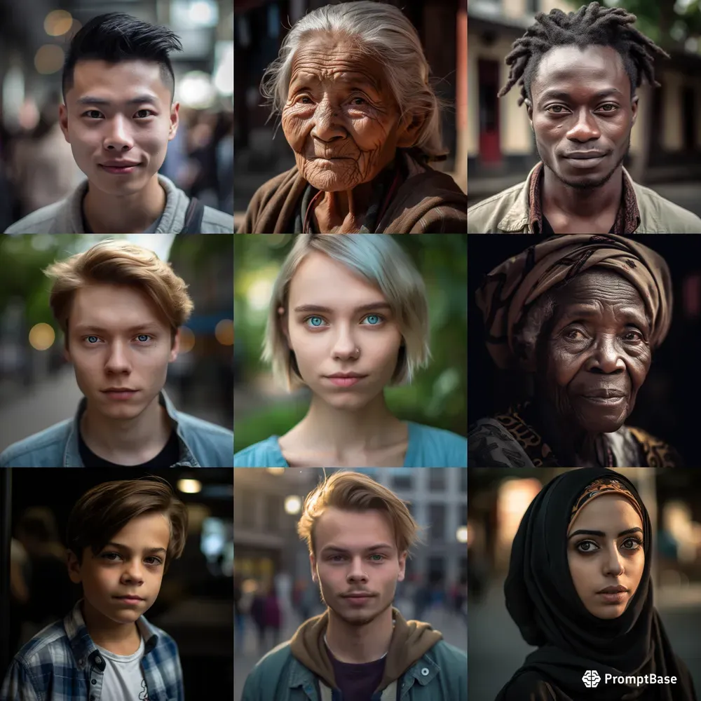 Realistic Portraits Of People Midjourney Prompt | PromptBase