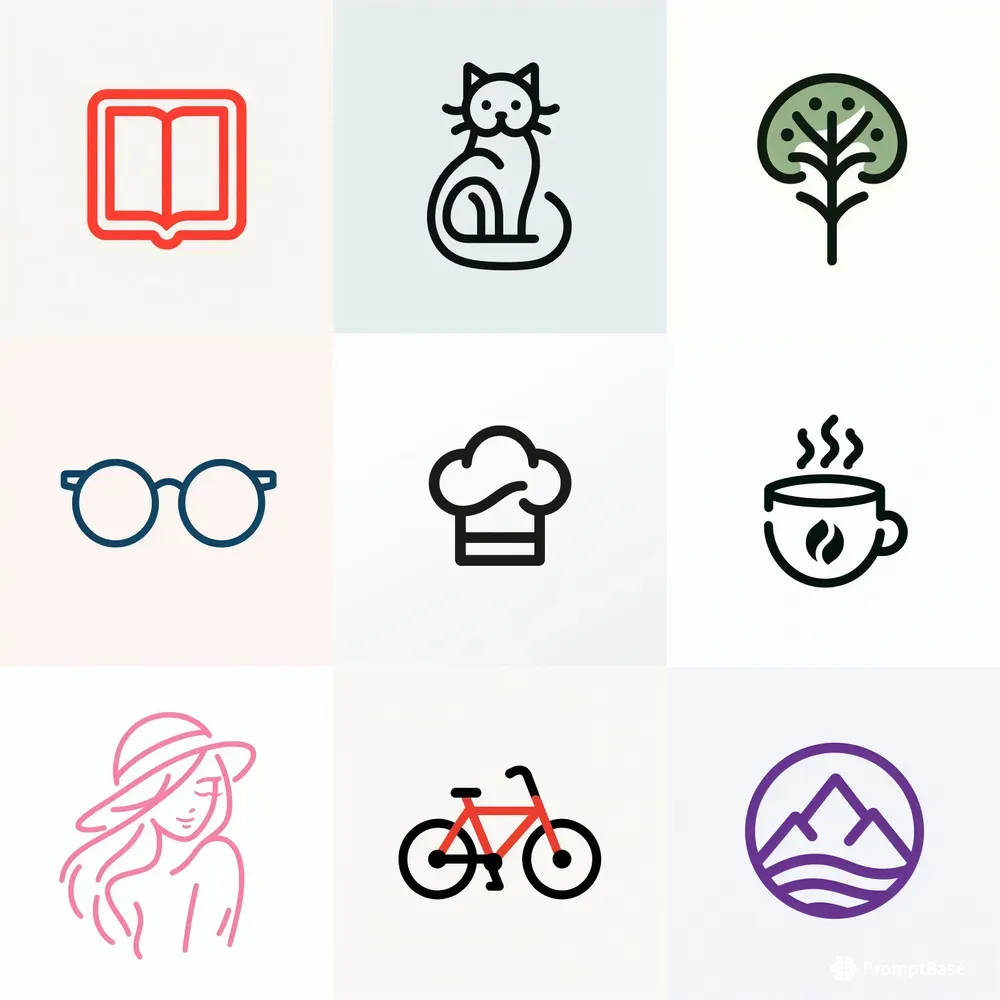 Minimalist Singleline Logos DALL·E Prompt | PromptBase