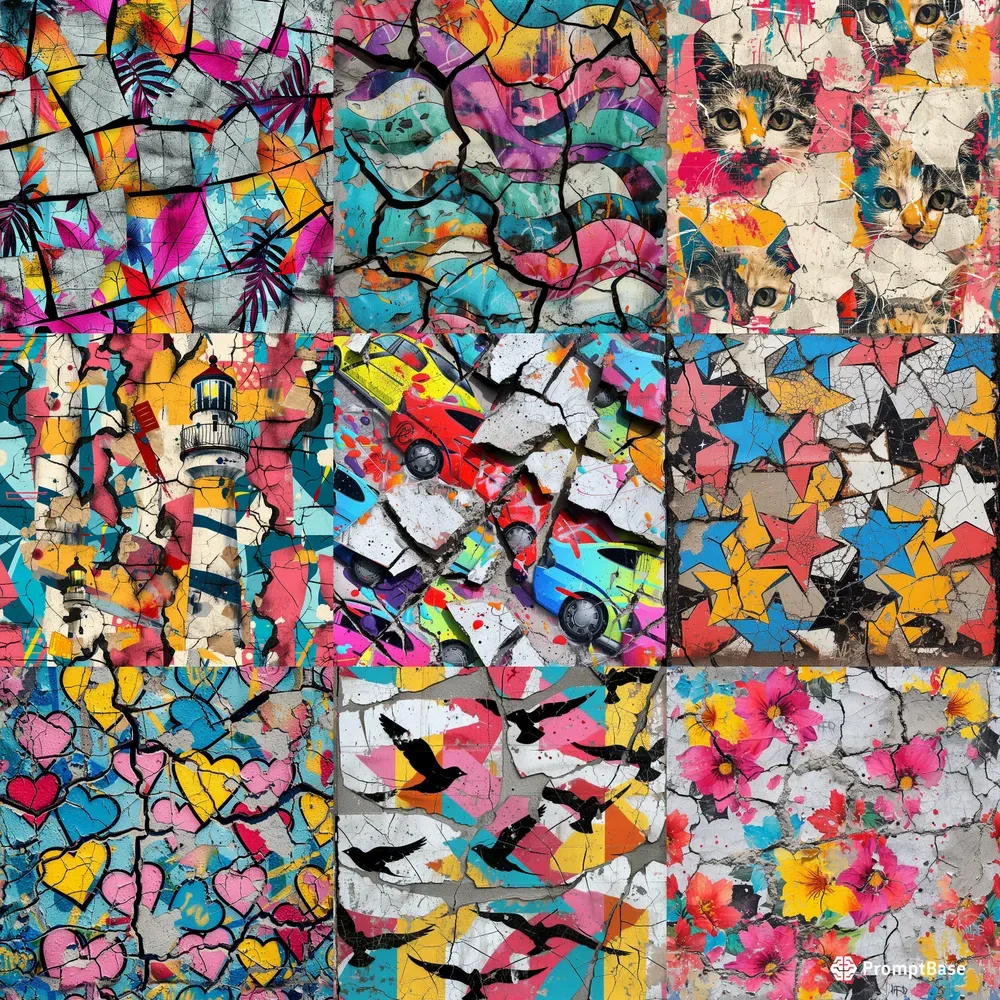 Abstract Fragmented Patterns Midjourney Prompt | PromptBase
